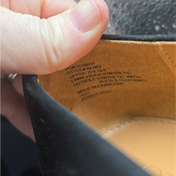 J. Crew BL562 Black Satin Bow Pointed Toe Slip On Ballet Flats Womans Size 9 - Picture 7 of 7